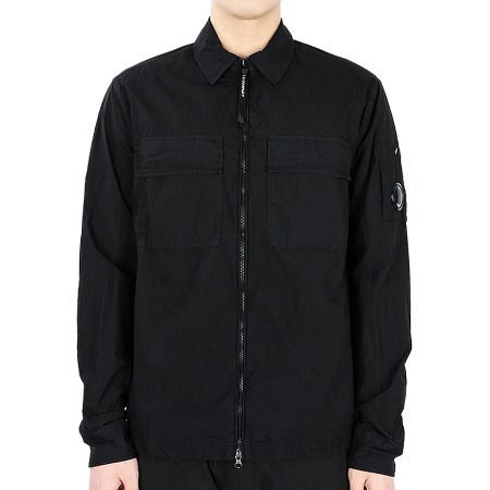 23 F/W CP컴퍼니 남성 렌즈 와펜 투포켓 집업 셔츠 자켓(블랙) 15CMSH141A 005783G 999
